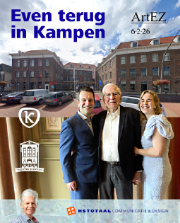 HSTotaal LinkedIn-visual: foto van Van Heutszkazerne in Kampen en bruidspaar in Stadsgehoorzaal met foto’tje van Bart Landman